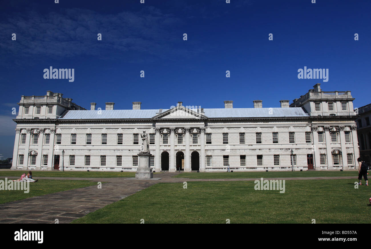 Old Royal Naval College di Greenwich, a sud-est di Londra. Foto Stock