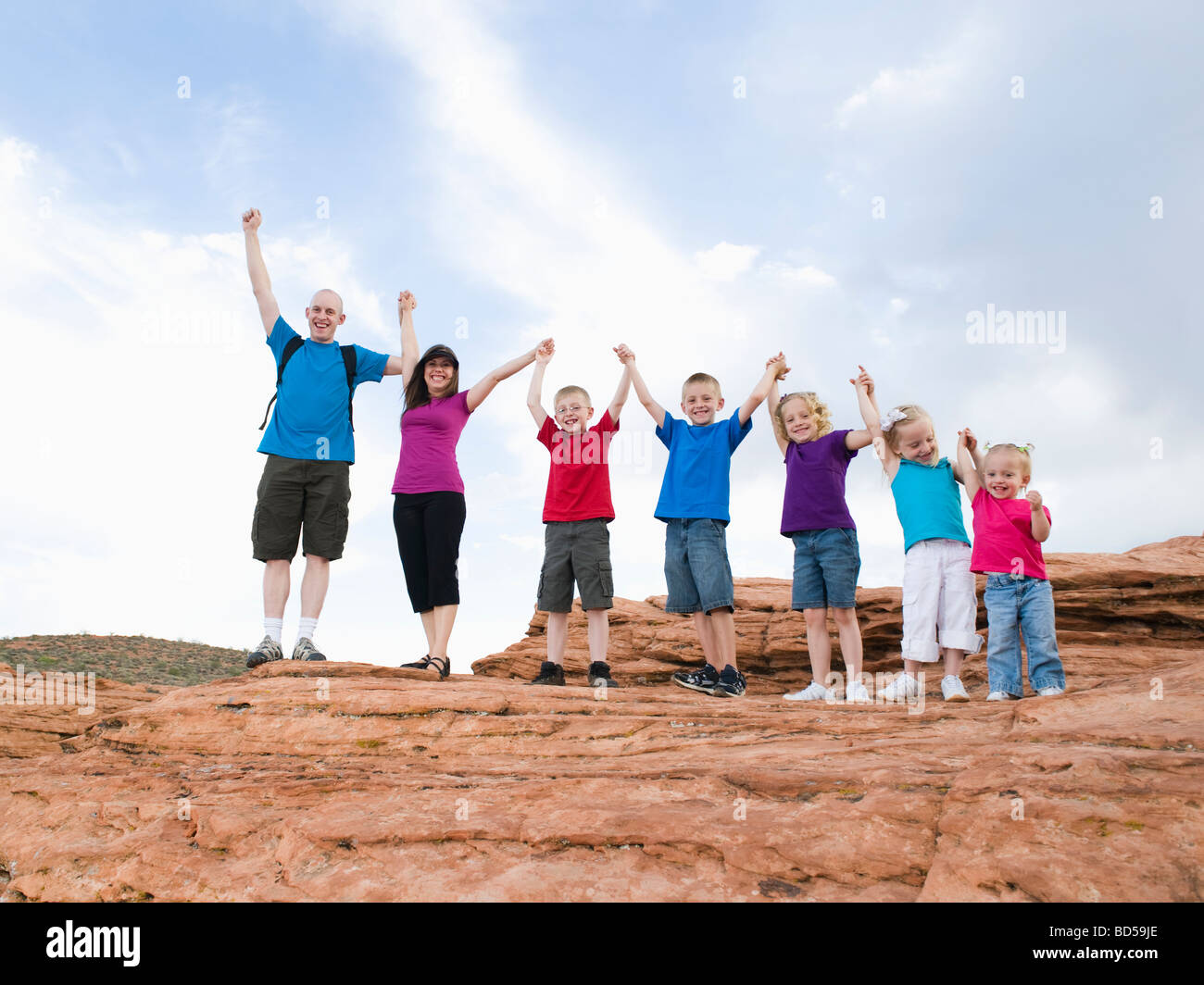 Una vacanza in famiglia al Red Rock Foto Stock