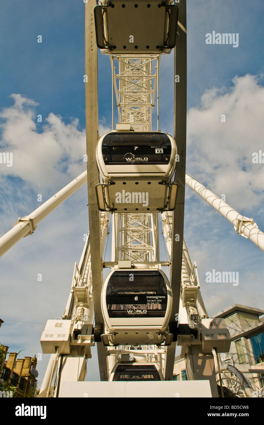 La ruota di Manchester, Exchange Square Foto Stock