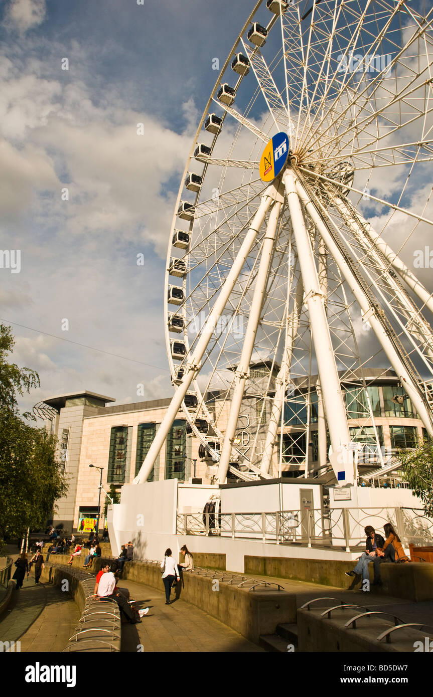 La ruota di Manchester, Exchange Square Foto Stock