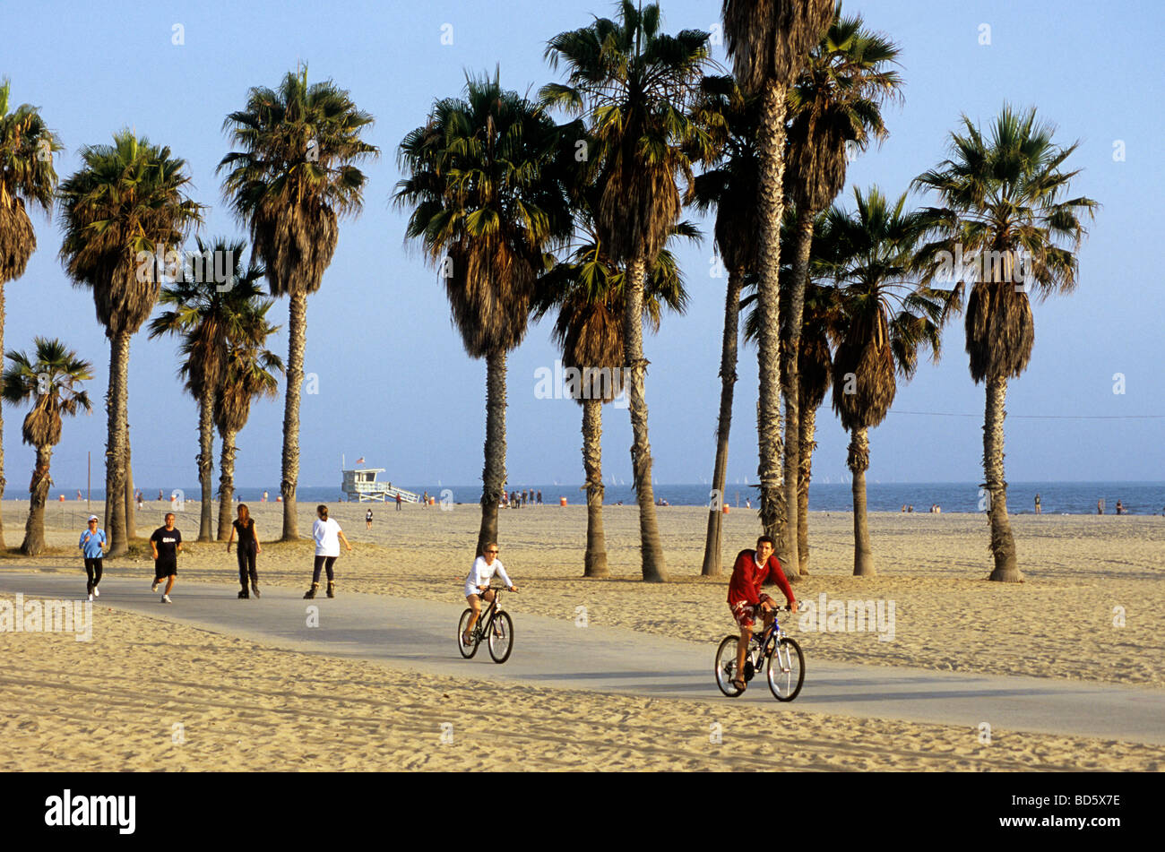 Percorso per biciclette presso la spiaggia Foto Stock