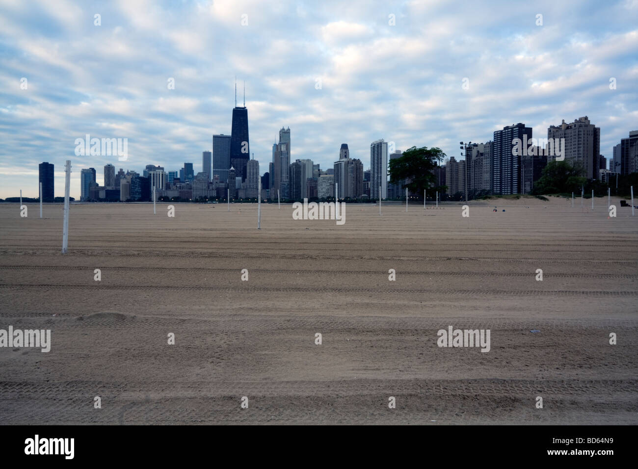 North Avenue Beach in Chicago Foto Stock