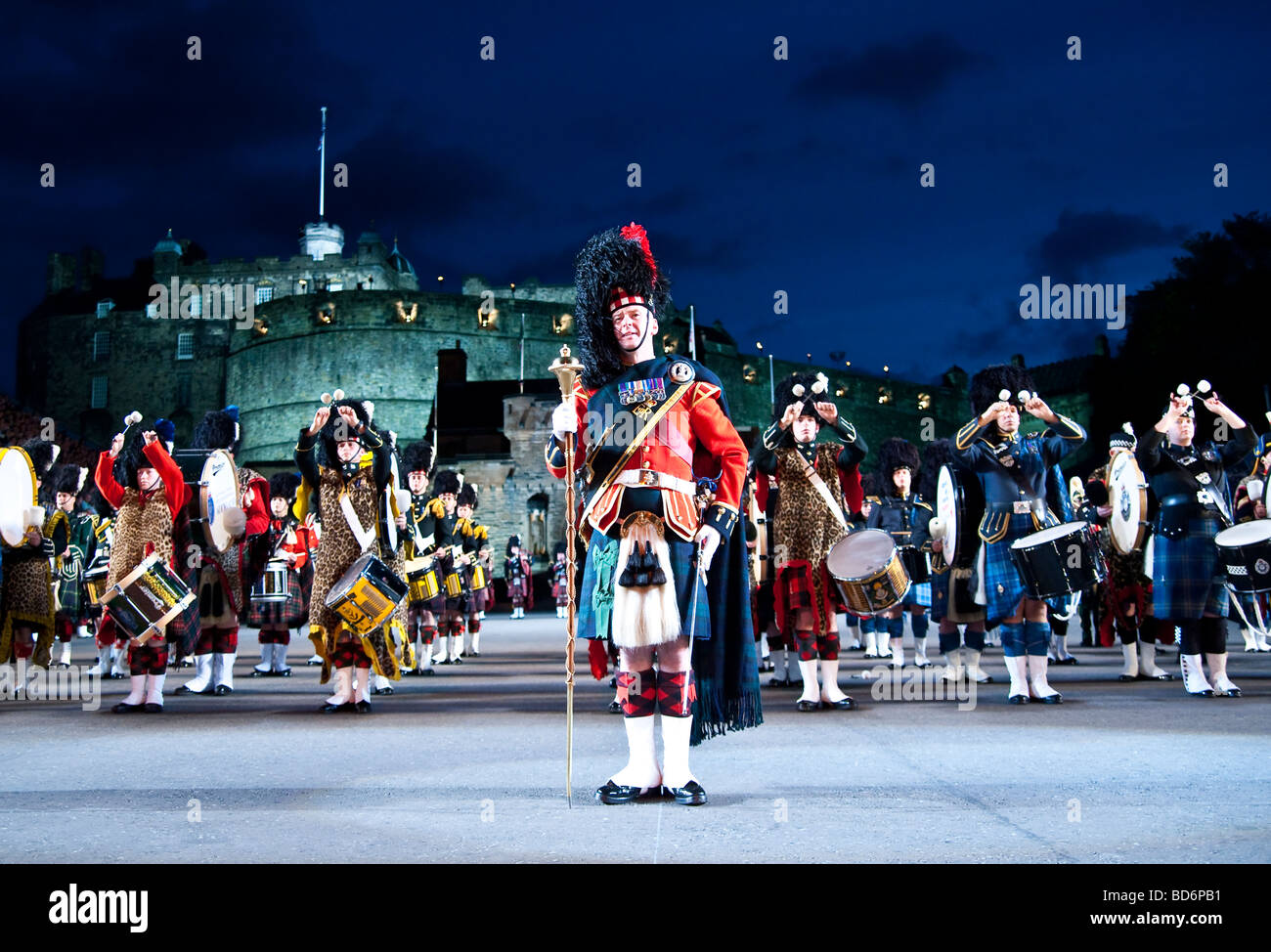 Edinburgh Tattoo militare 2009 mostrano, Scotland, Regno Unito Foto Stock