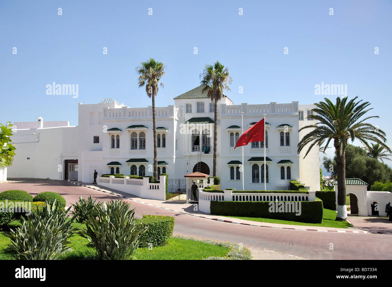 Villa coloniale, Socco, Tangeri, Regione Tangier-Tétouan, Marocco Foto Stock