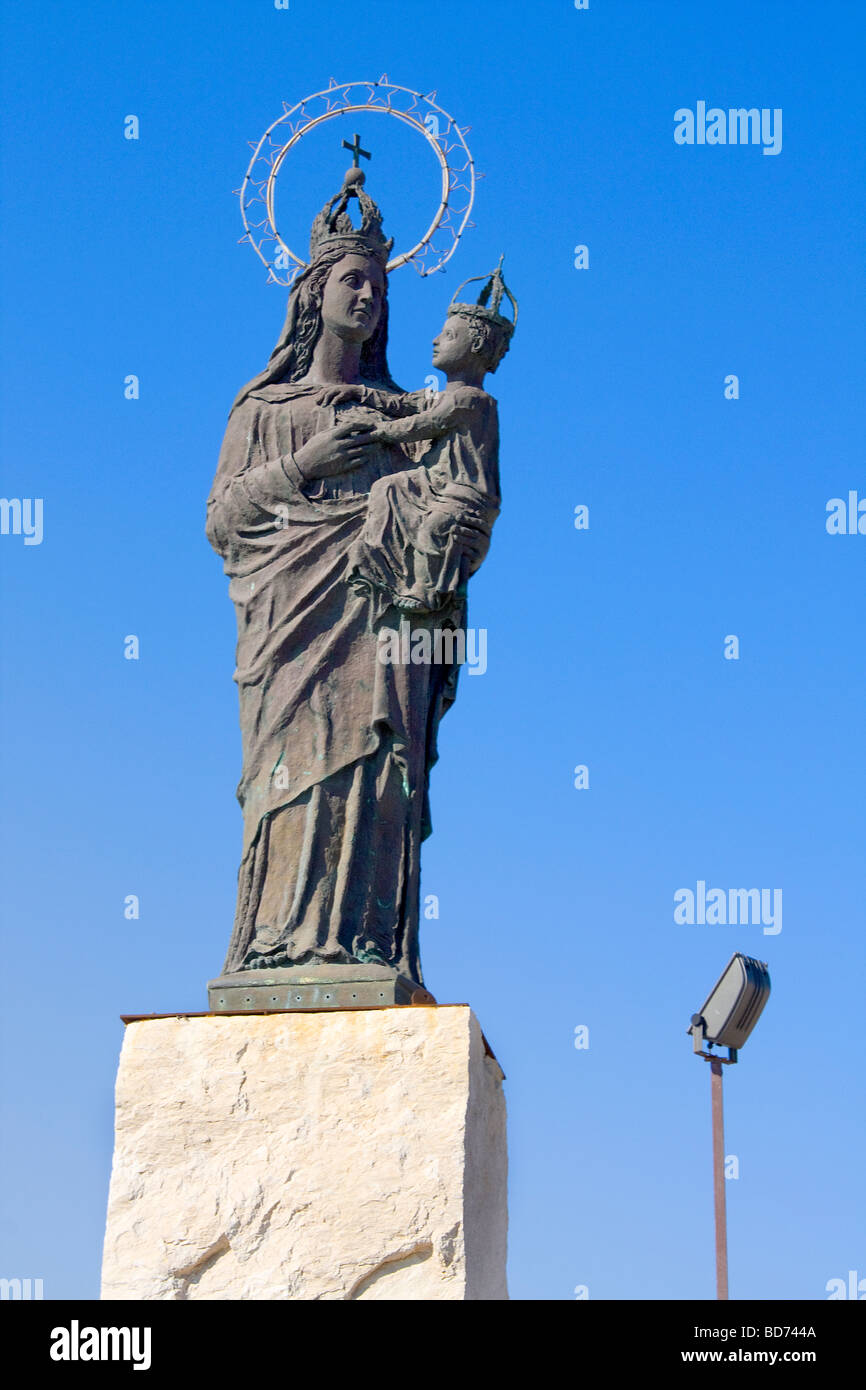 La statua della Madonna (vicino al porto) Via Regina Elena - Trapani, Sicilia Foto Stock