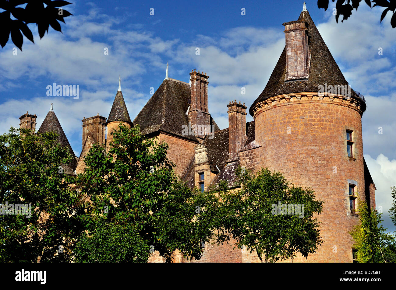 Francia, Parco Naturale Causses du Quercy: castello medievale e Montal Foto Stock