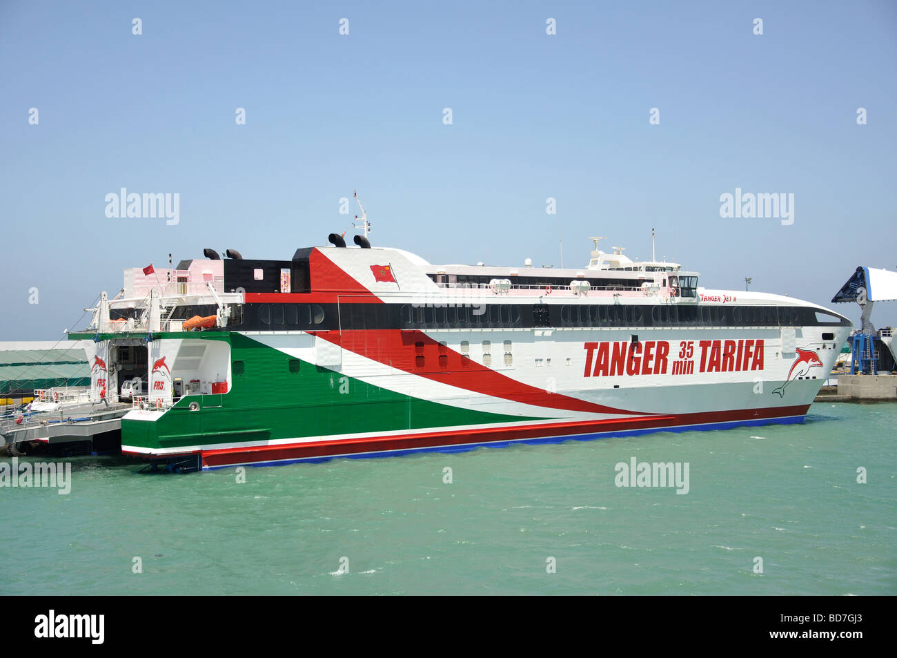 Tangeri a Tarifa Tangeri FRS Alta Velocità del traghetto, Tangeri, Regione Tangier-Tétouan, Marocco Foto Stock
