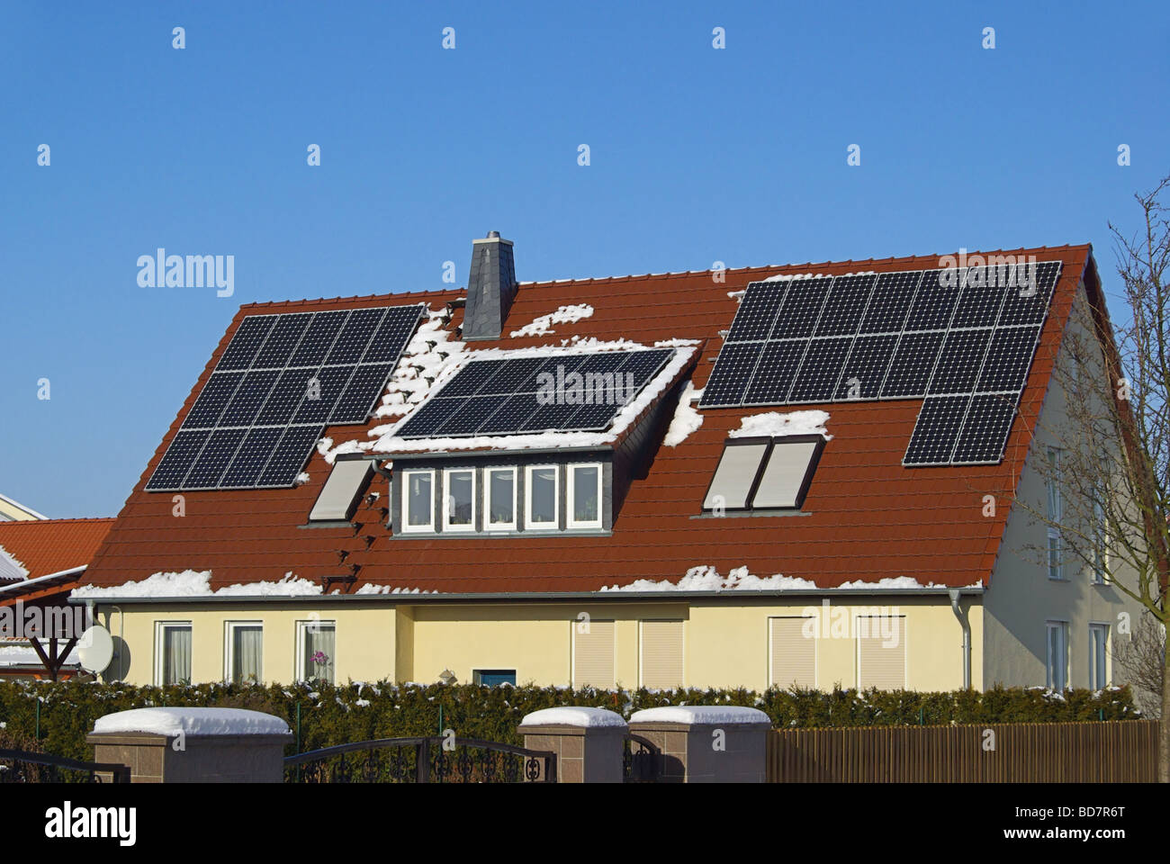 Solaranlage impianto solare 57 Foto Stock