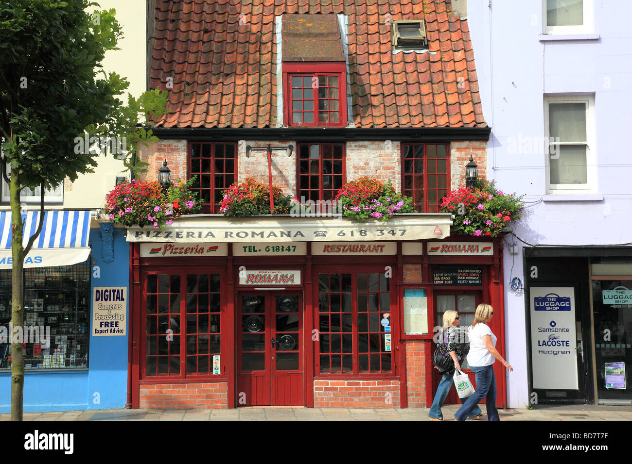Ristorante italiano a York Street in St Helier Jersey Isole del Canale Foto Stock