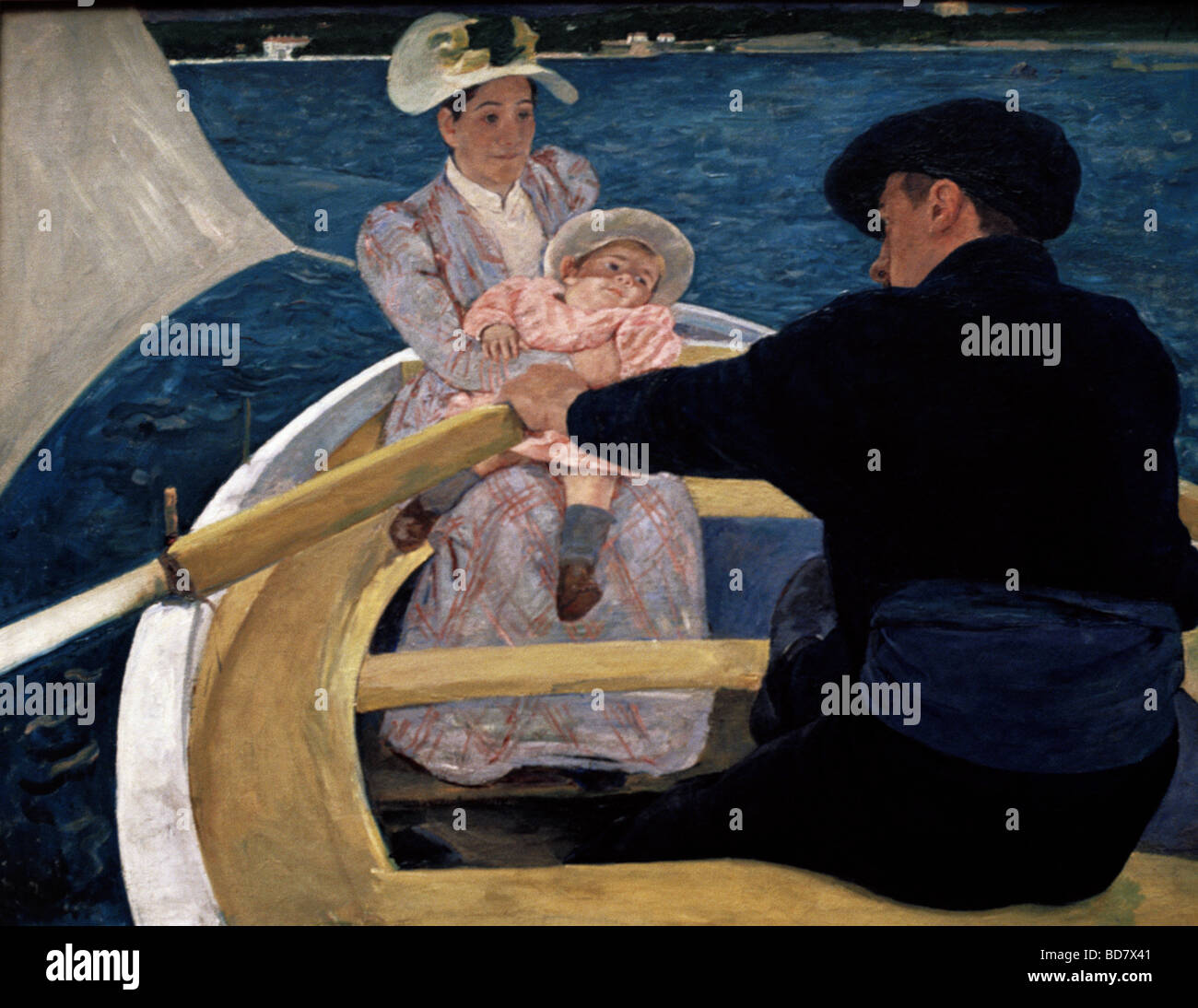 Belle arti, Cassatt Mary, (1844 - 1926), pittura, 'viaggio in barca", olio su tela, 90 x 188 cm, 1893, National Gallery of Art di Washington, artista del diritto d'autore non deve essere cancellata Foto Stock