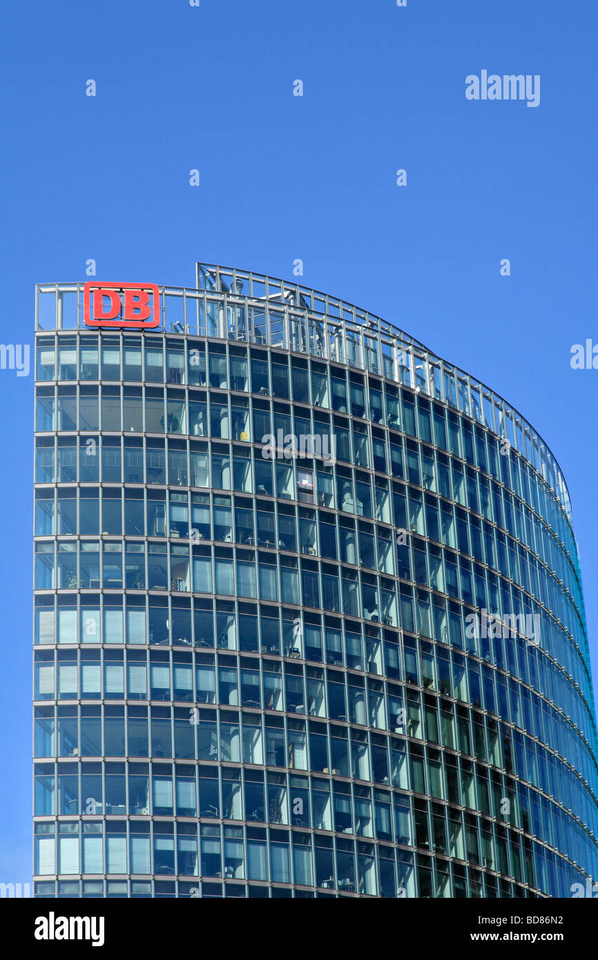 Costruzione di Deutsche Bahn (Ferrovie Tedesche), Berlino, Germania. Foto Stock