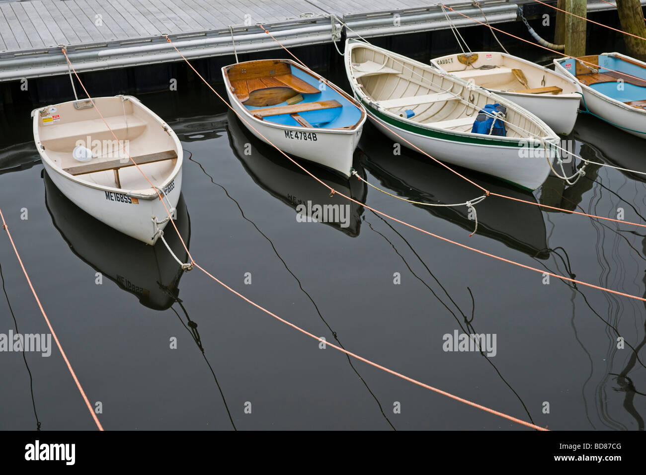 Barche nuove Camden Maine USA Foto Stock