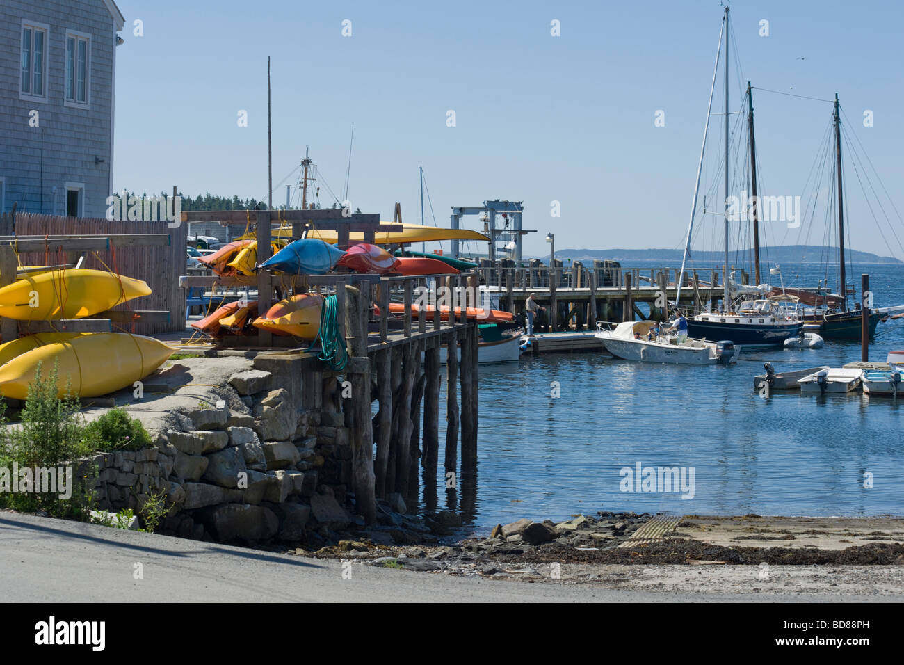 Porto di Port Clyde Maine USA Foto Stock
