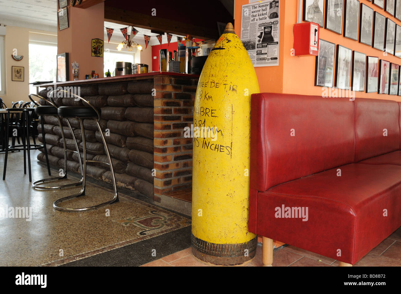 Tommies cafe in Pozieres sulle somme Foto Stock