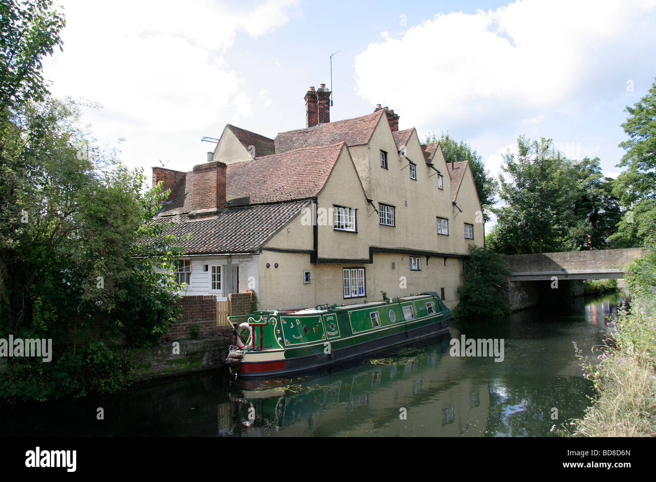 Fiume Lee follia isola Hertford Foto Stock