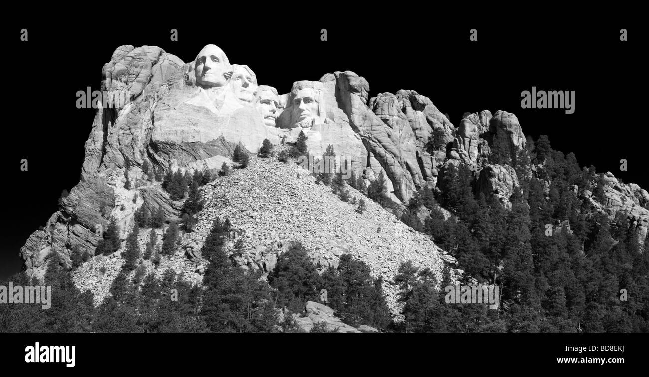 Vista panoramica del monte Rushmore National Memorial Foto Stock