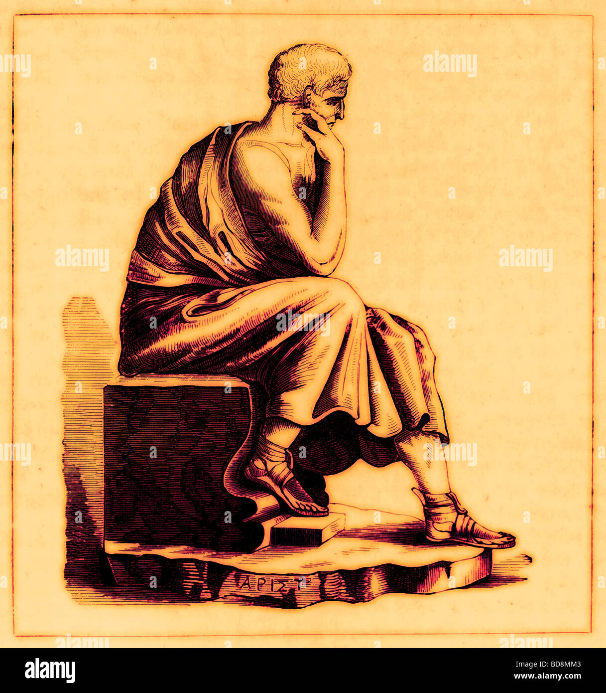 Aristotele illustrazione dalla storia illustrata del mondo Ward Lock c 1880 Foto Stock