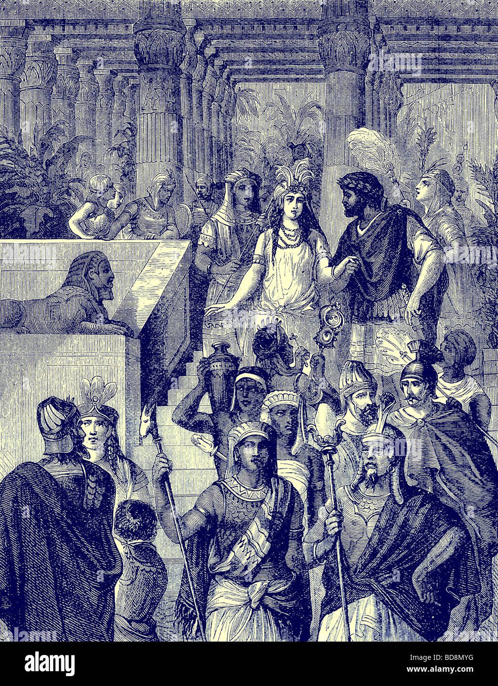 Antonio e Cleopatra in Egitto illustrazione dalla storia illustrata del mondo Ward Lock c 1880 Foto Stock