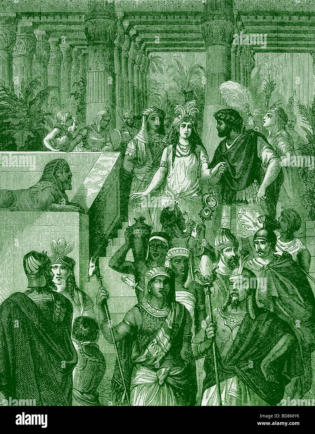 Antonio e Cleopatra in Egitto illustrazione dalla storia illustrata del mondo Ward Lock c 1880 Foto Stock