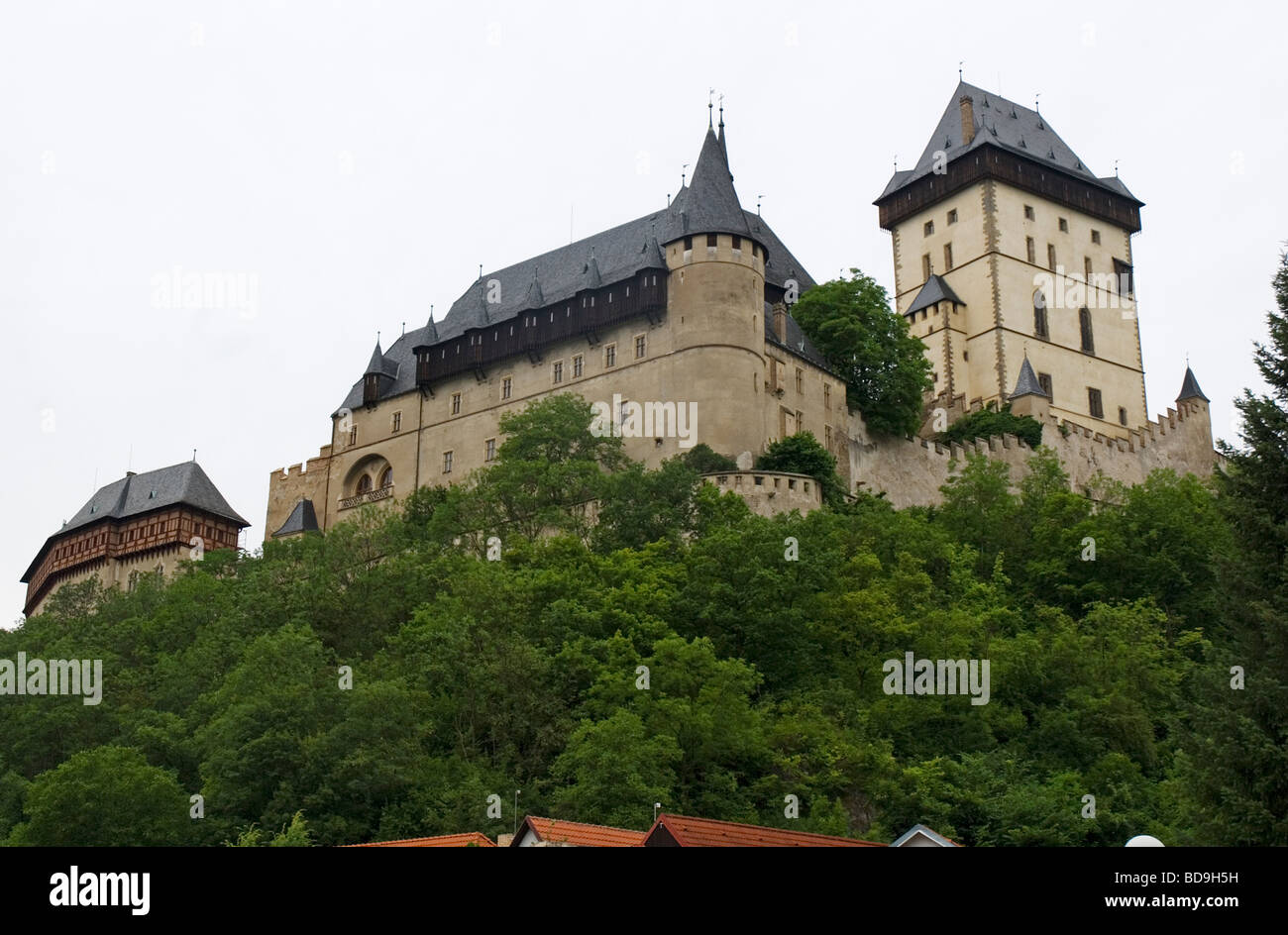 Il castello di Karlstejn Repubblica Ceca Foto Stock