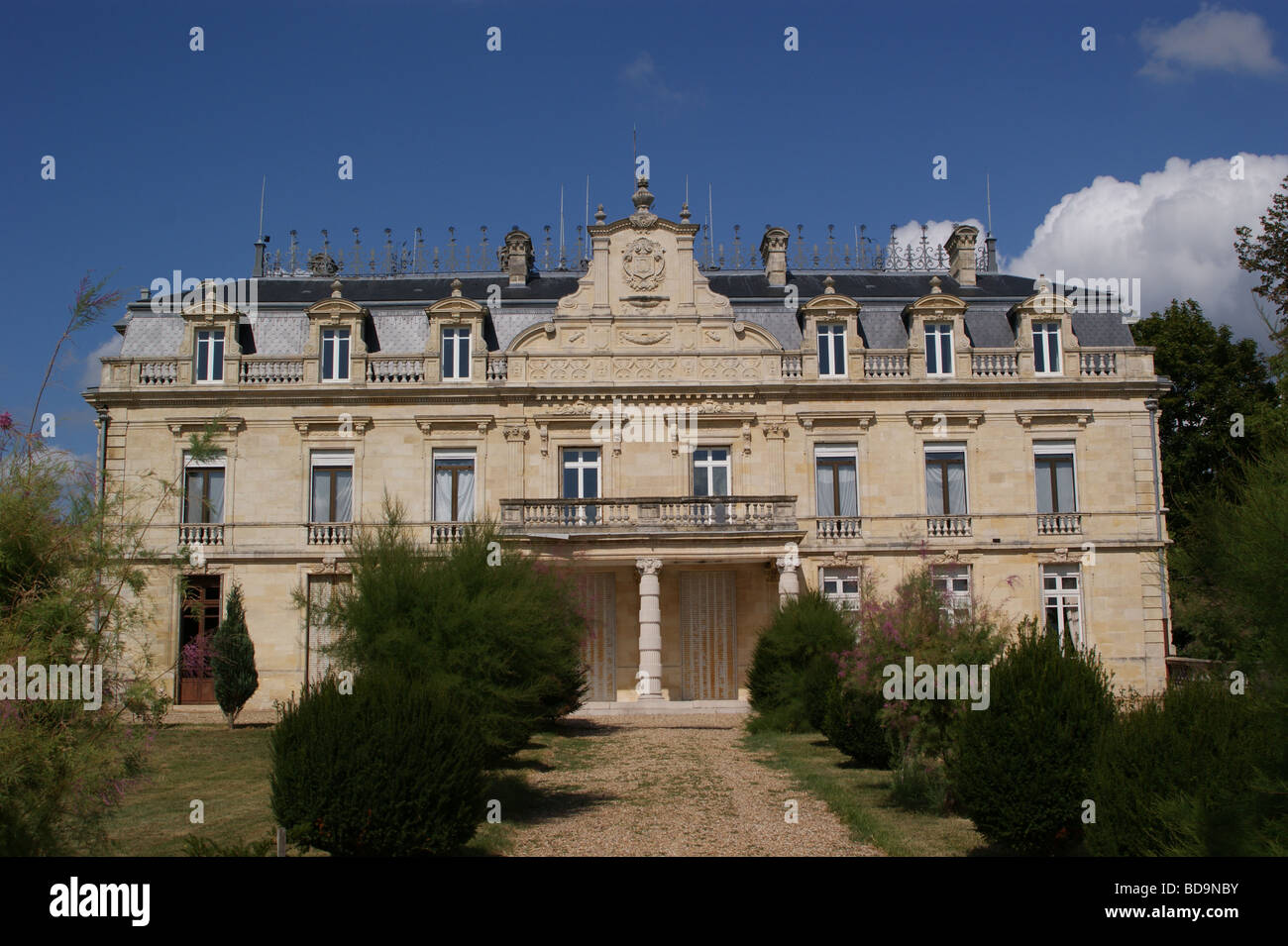 Chateau Tayac, San Seurin-de-Bourg, guarda l'estuario della Gironda vicino a Bordeaux, Gironde, Nouvelle-Aquitaine, Francia Foto Stock