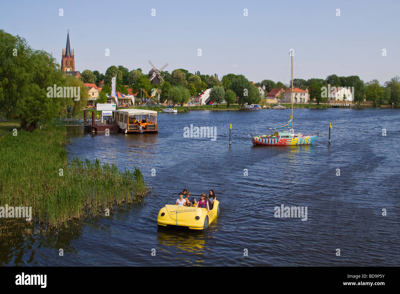 Panorama del Werder al fiume Havel nel Brandeburgo Foto Stock