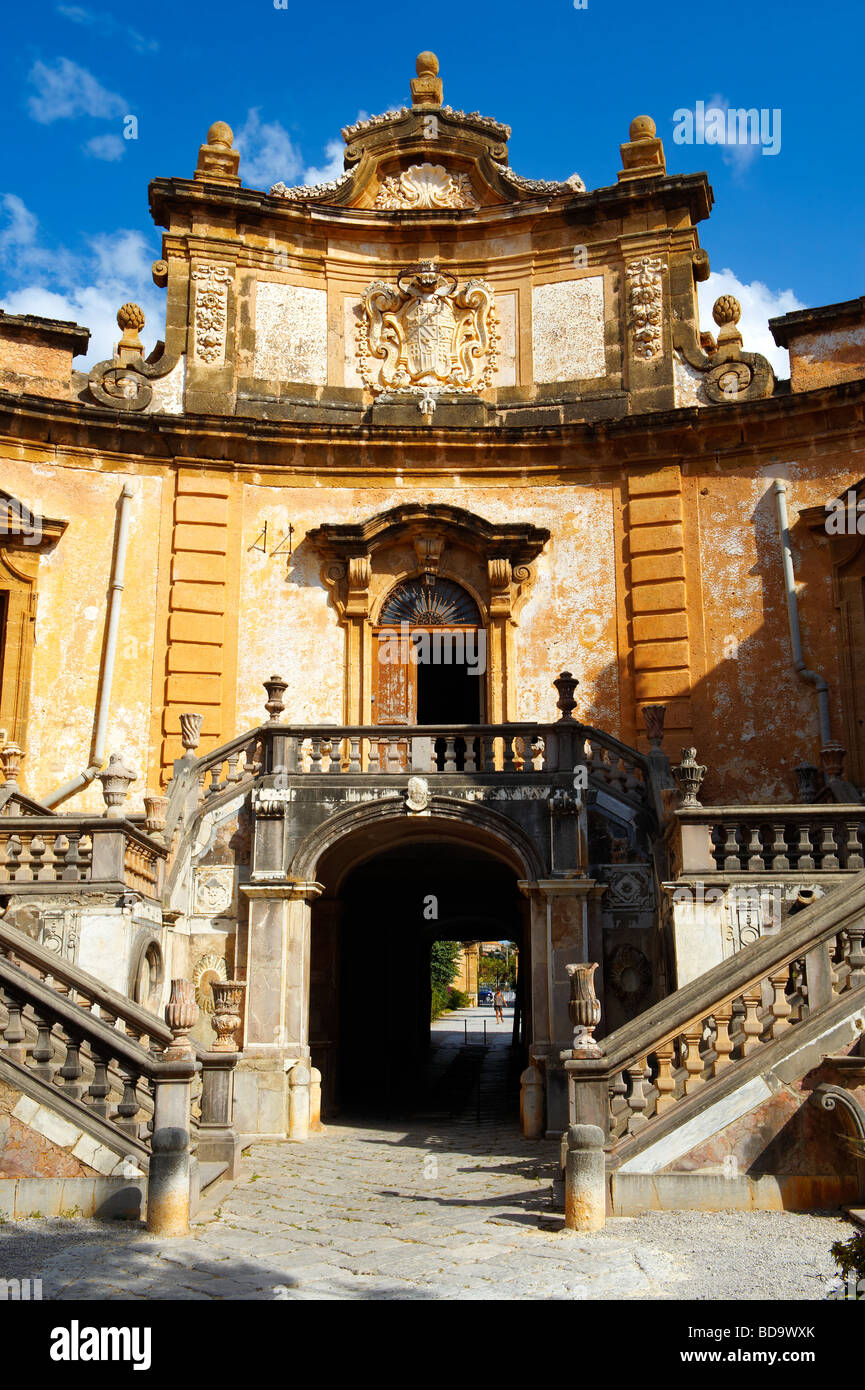 Giardino di Villa barocca Palagonia Baghera Sicilia Foto Stock