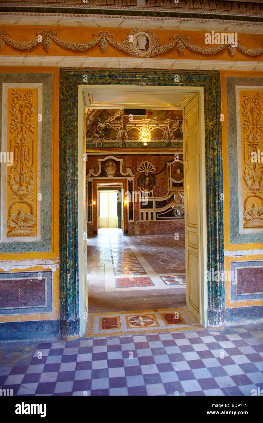 Interno della barocca Villa Palagonia Baghera Sicilia Foto Stock