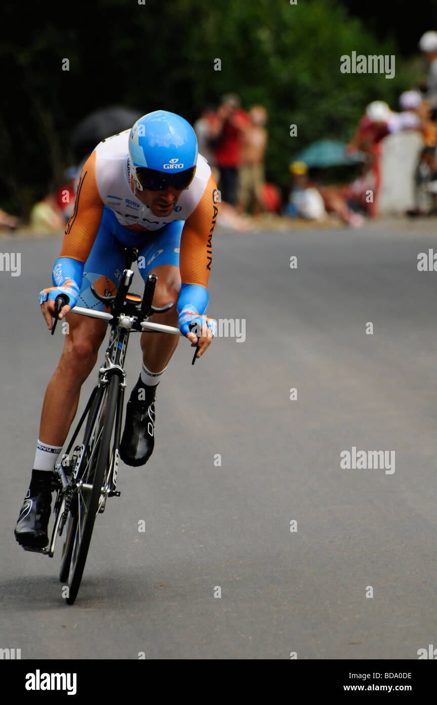 David MILLAR (GBR) Garmin - Slipstream. Cronometro individuale, Lac d'Annecy tappa nel 2009 Tour de France. Foto Stock