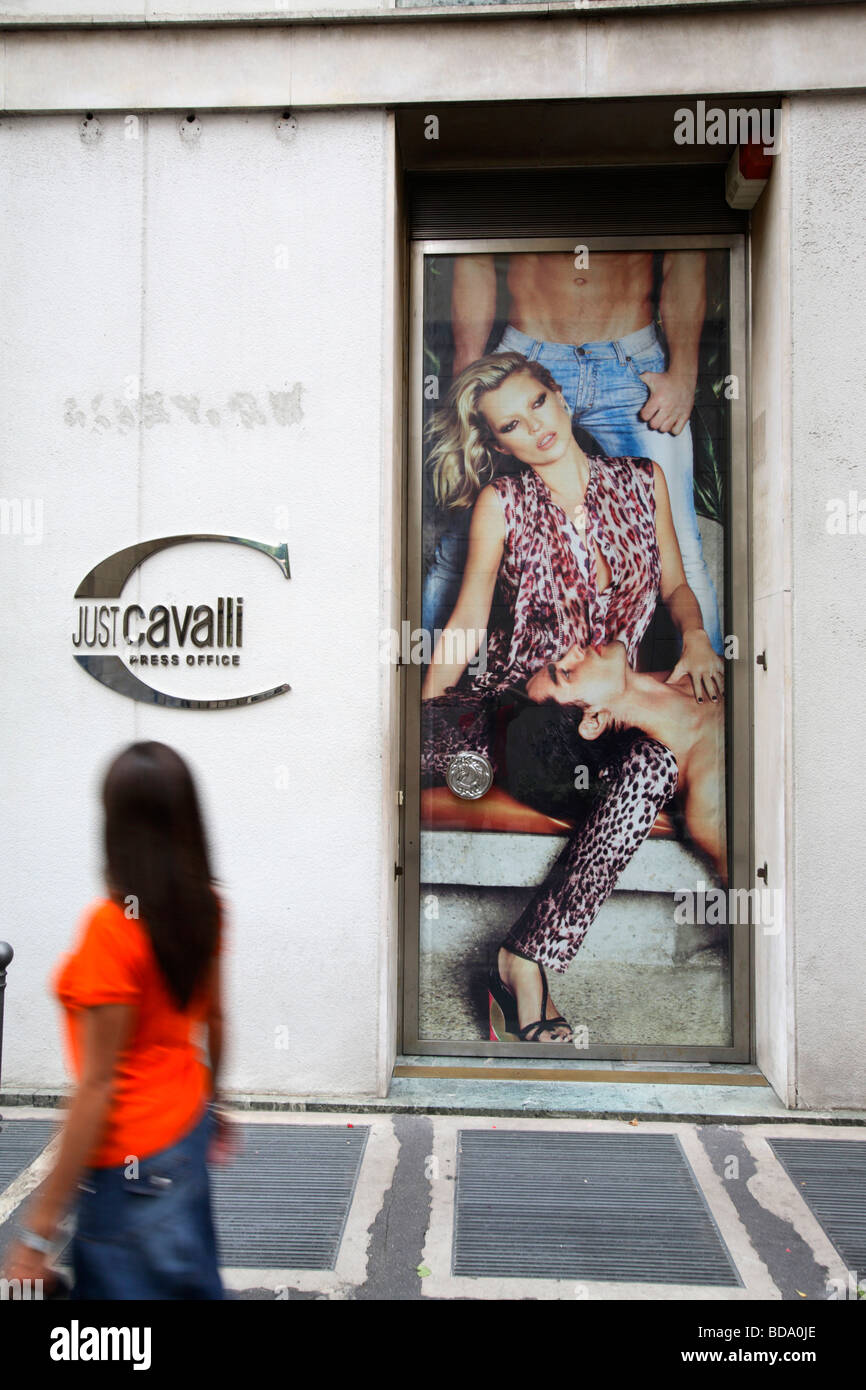 Fashion District, aka Quadrilatero della moda, Milano, Italia Foto Stock