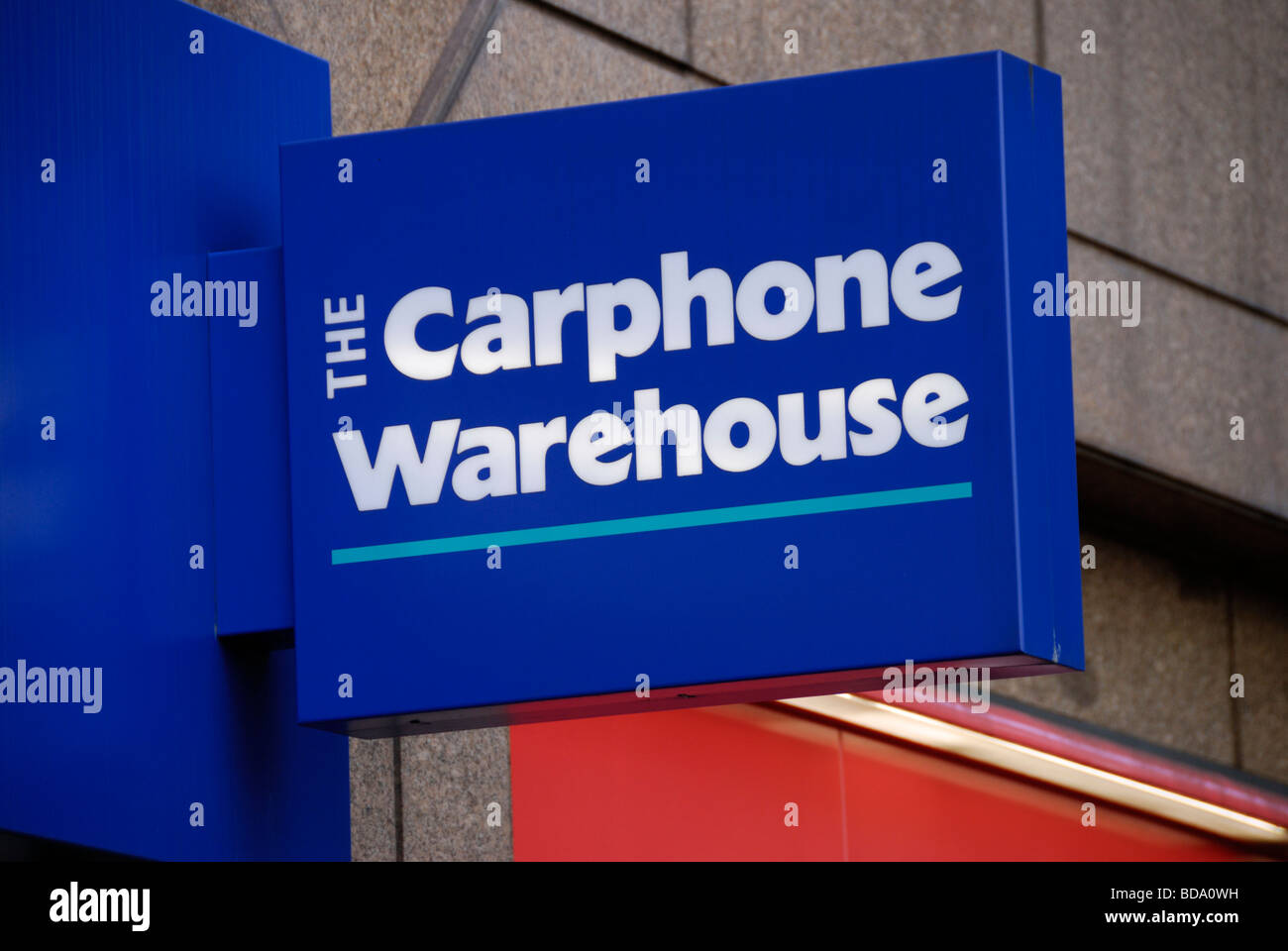 Carphone Warehouse phone logo aziendale su shop segno in UK high street Foto Stock