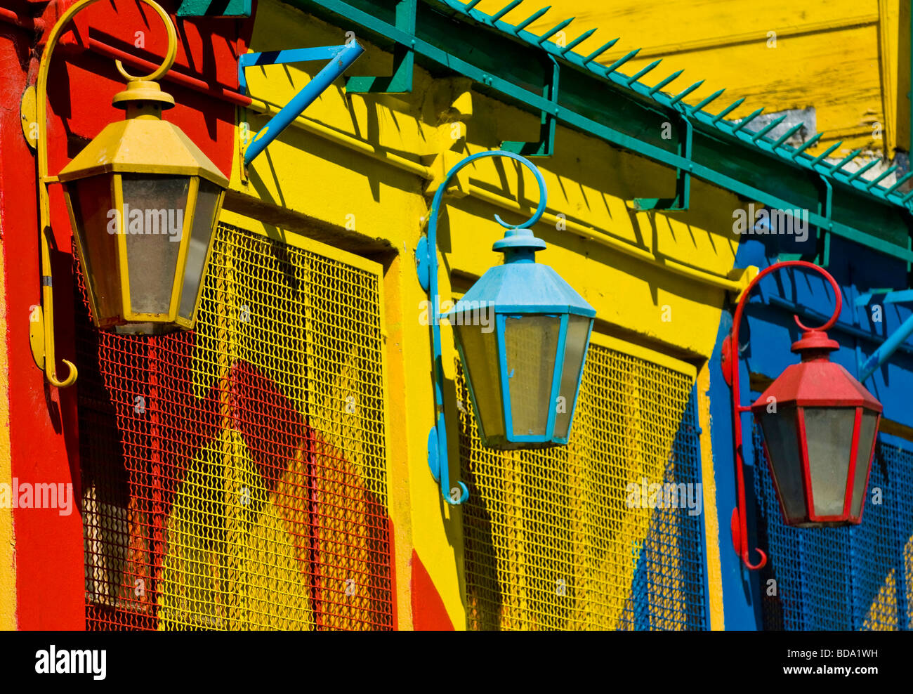 Dettaglio colorato nel quartiere di La Boca Buenos Aires Argentina Foto Stock