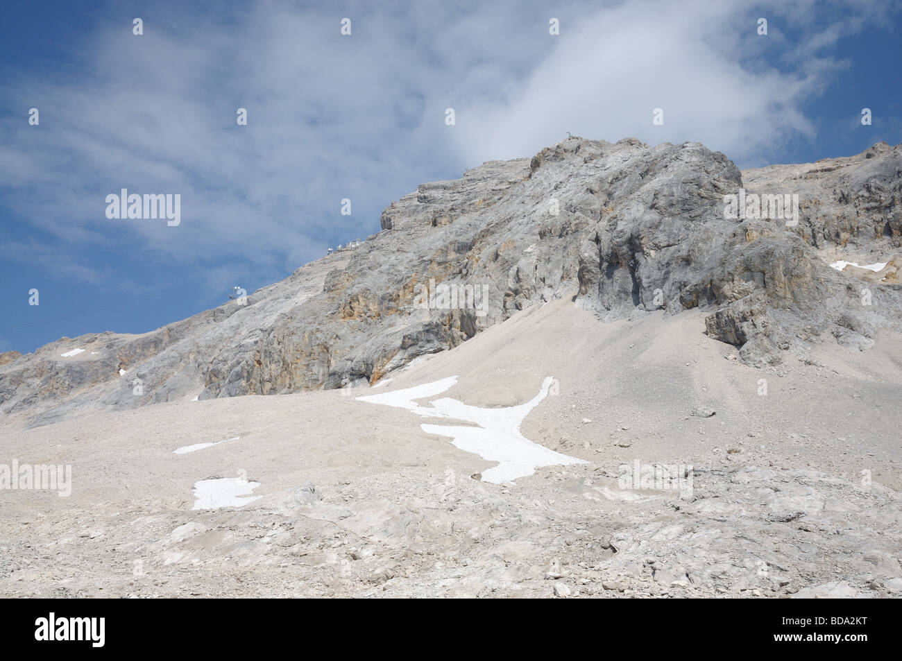 Vertice della montagna Zugspitze, Alpi Germania Foto Stock