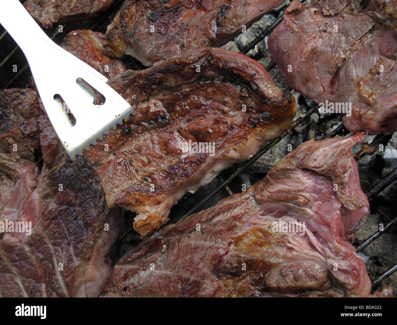 Barbecue di carne Carne alla griglia Foto Stock