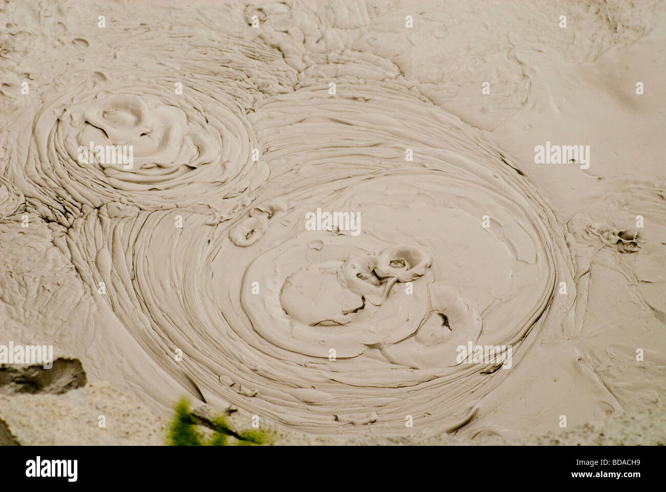 Piscine di fango nel Uzon Caldera , Kamchatka , Russia Foto Stock