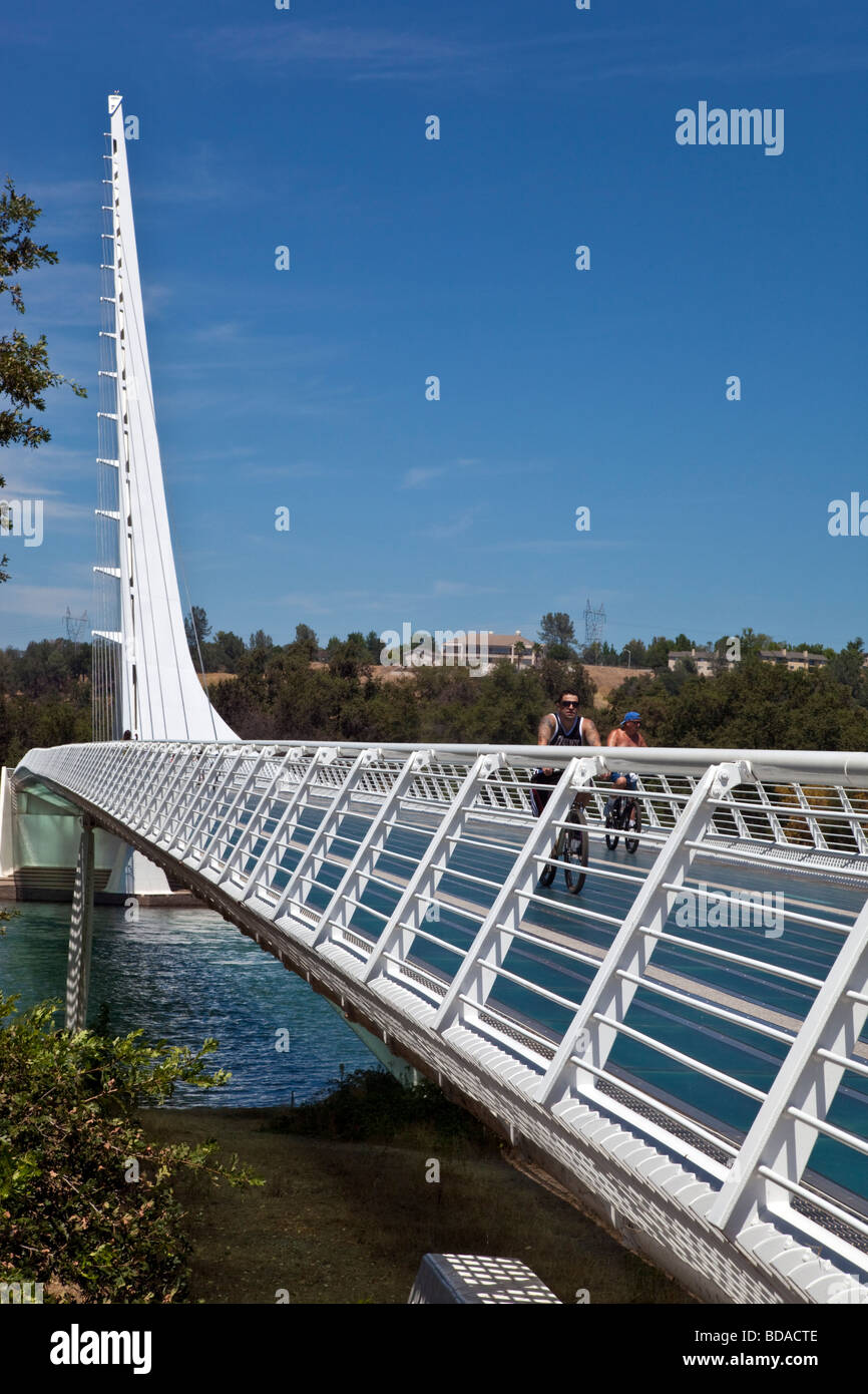 Il Sundial Bridge Redding California USA Foto Stock