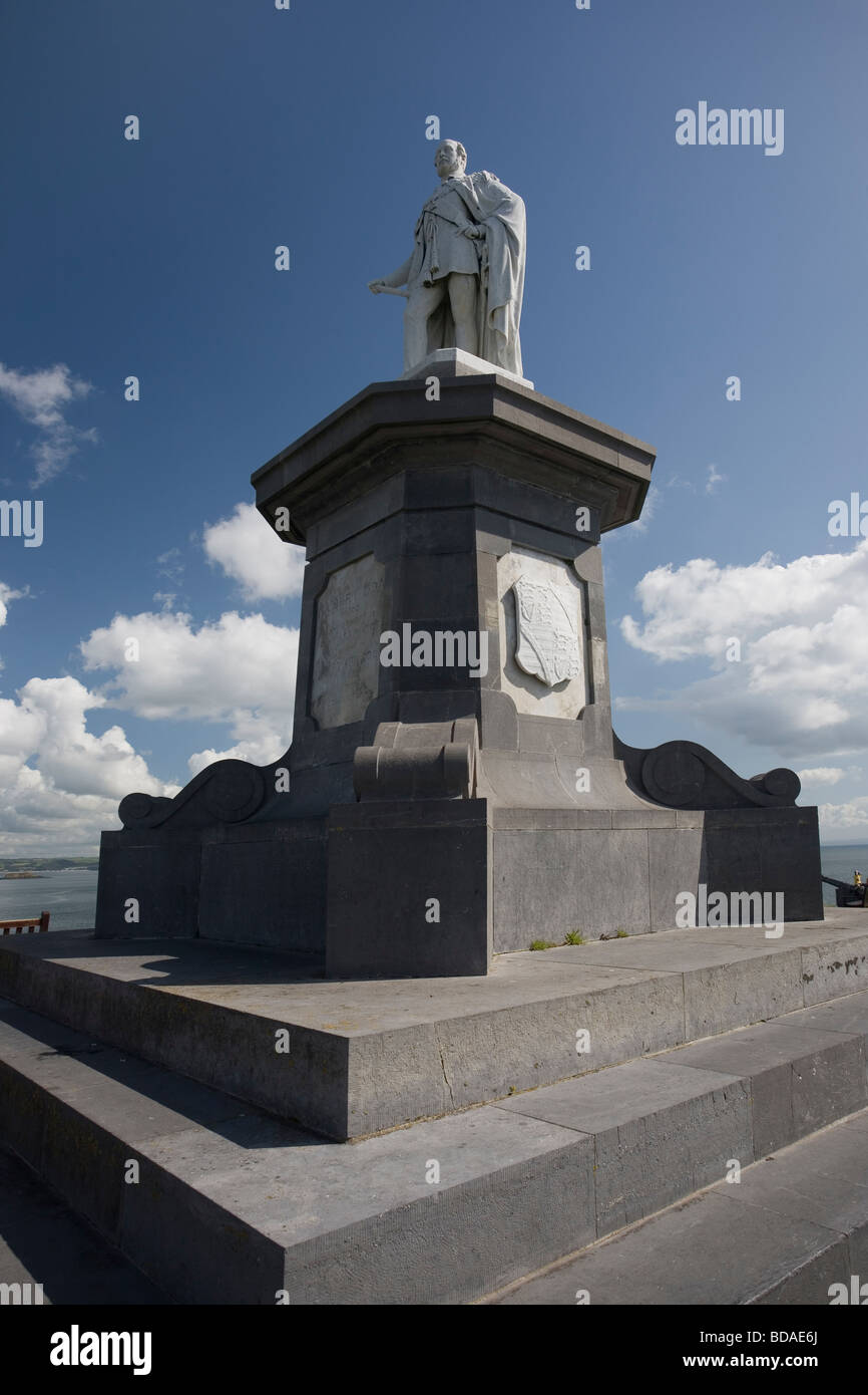 Statua del Principe Alberto il bene, sulla Collina del Castello, Tenby, Pembrokeshire, Galles del Sud Foto Stock