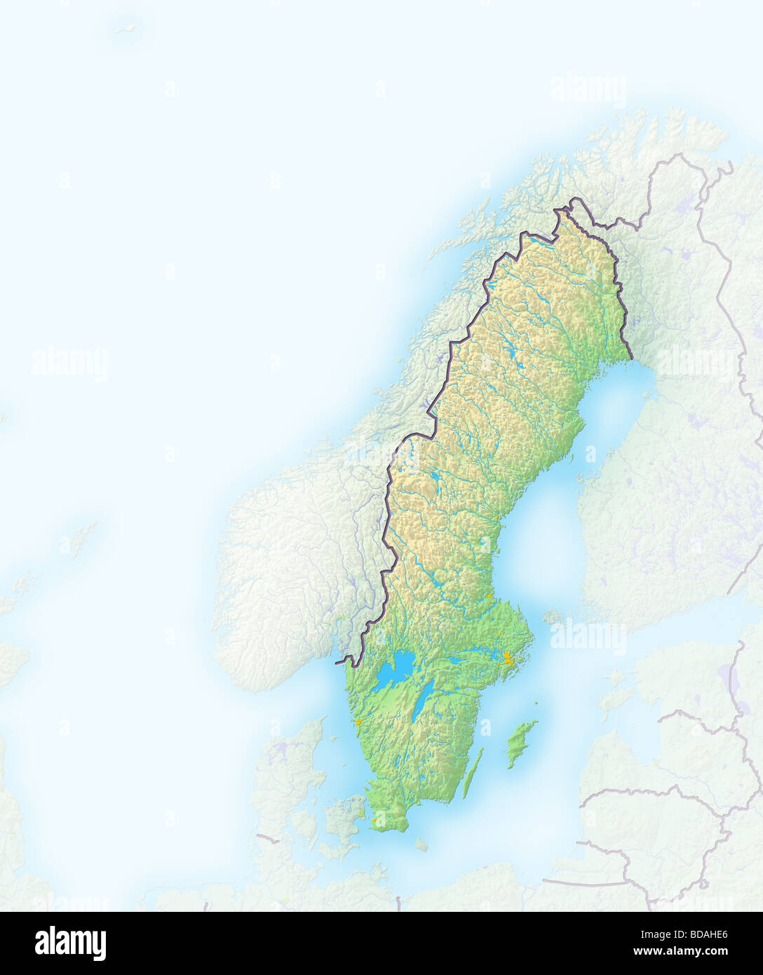 Svezia carta geografica immagini e fotografie stock ad alta risoluzione -  Alamy