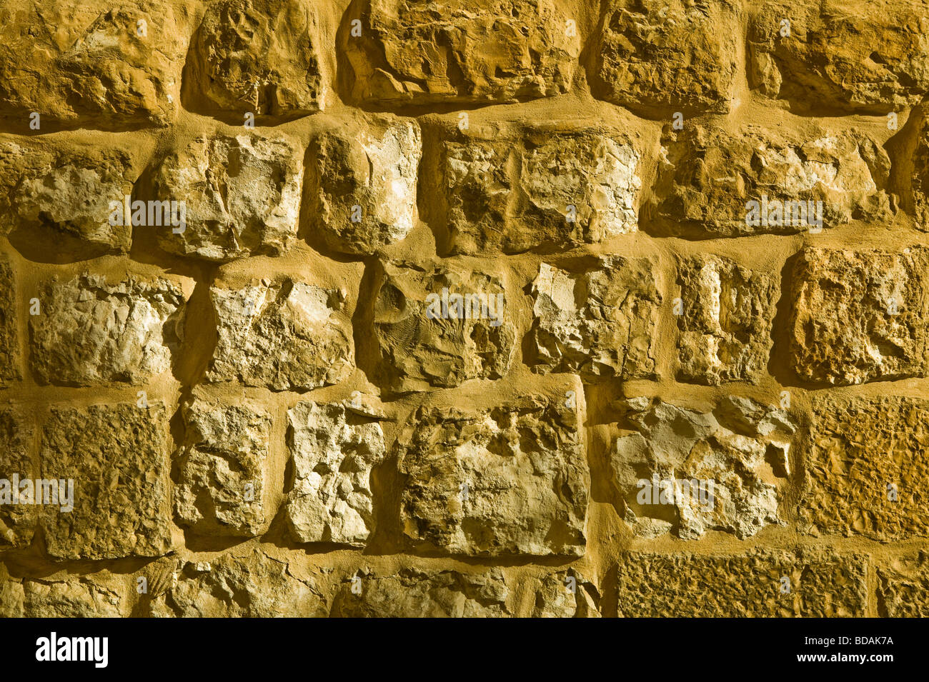 Un muro di pietra di Gerusalemme in Israele Foto Stock