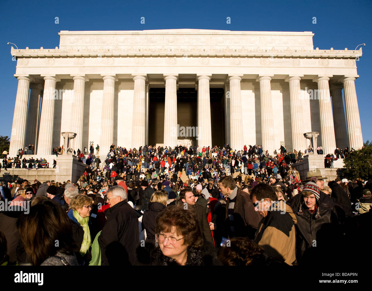 La mattina della Domenica di Pasqua il servizio presso il Lincoln Memorial - Washington, DC Foto Stock