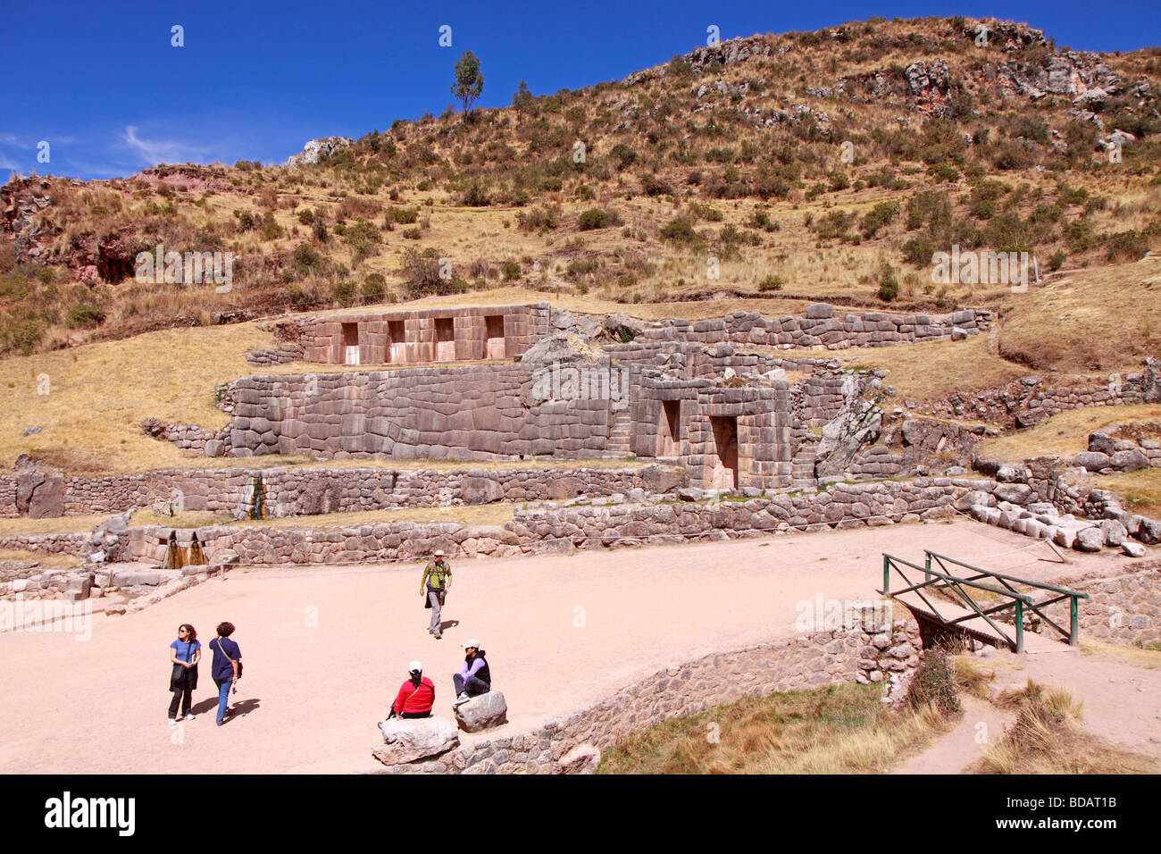 Rovine Inca di Tambomachay, Cuzco, Perù, Sud America Foto Stock