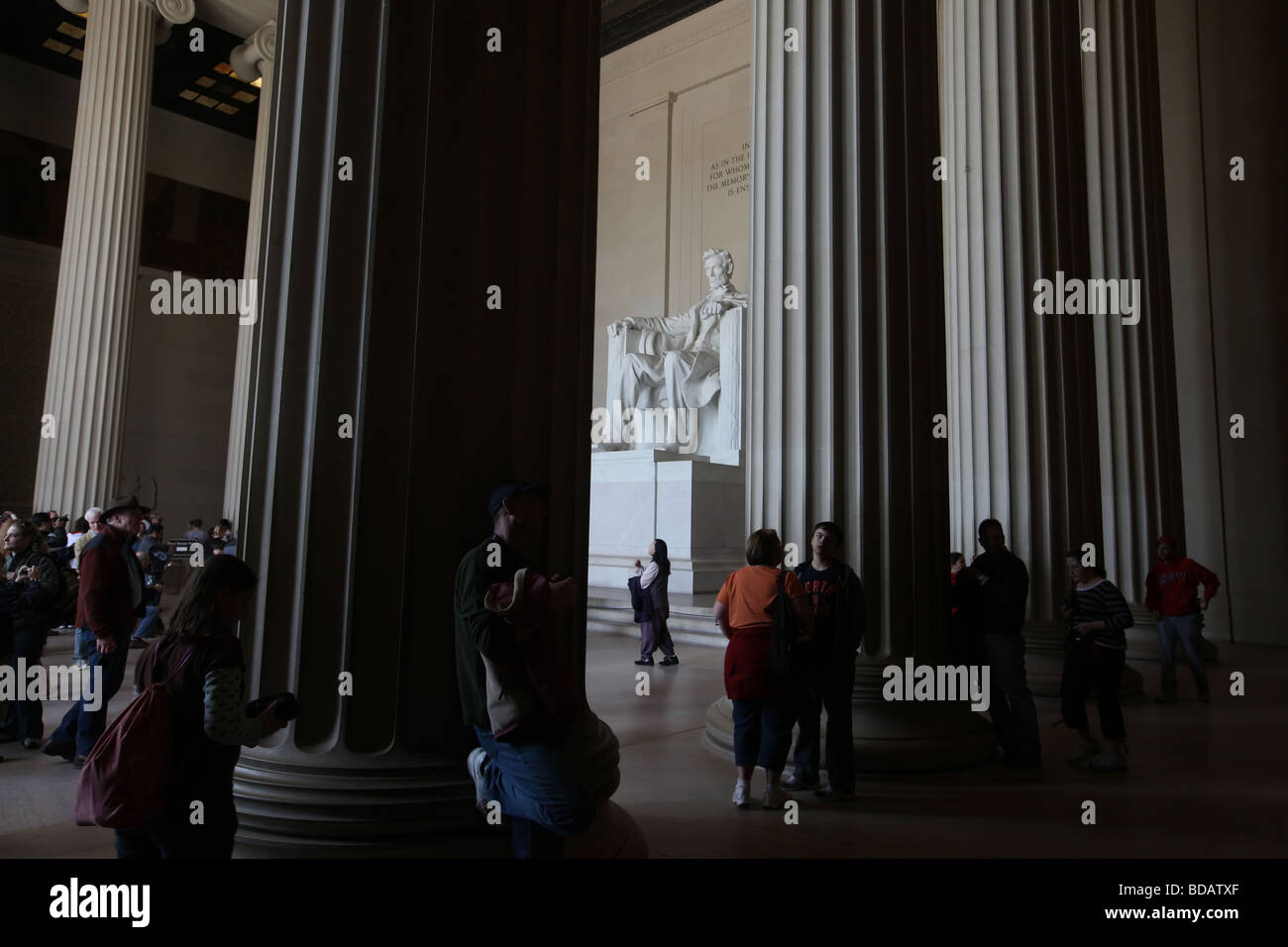 Il Lincoln Memorial sul National Mall di Washington DC Photo Andrew Shurtleff Foto Stock