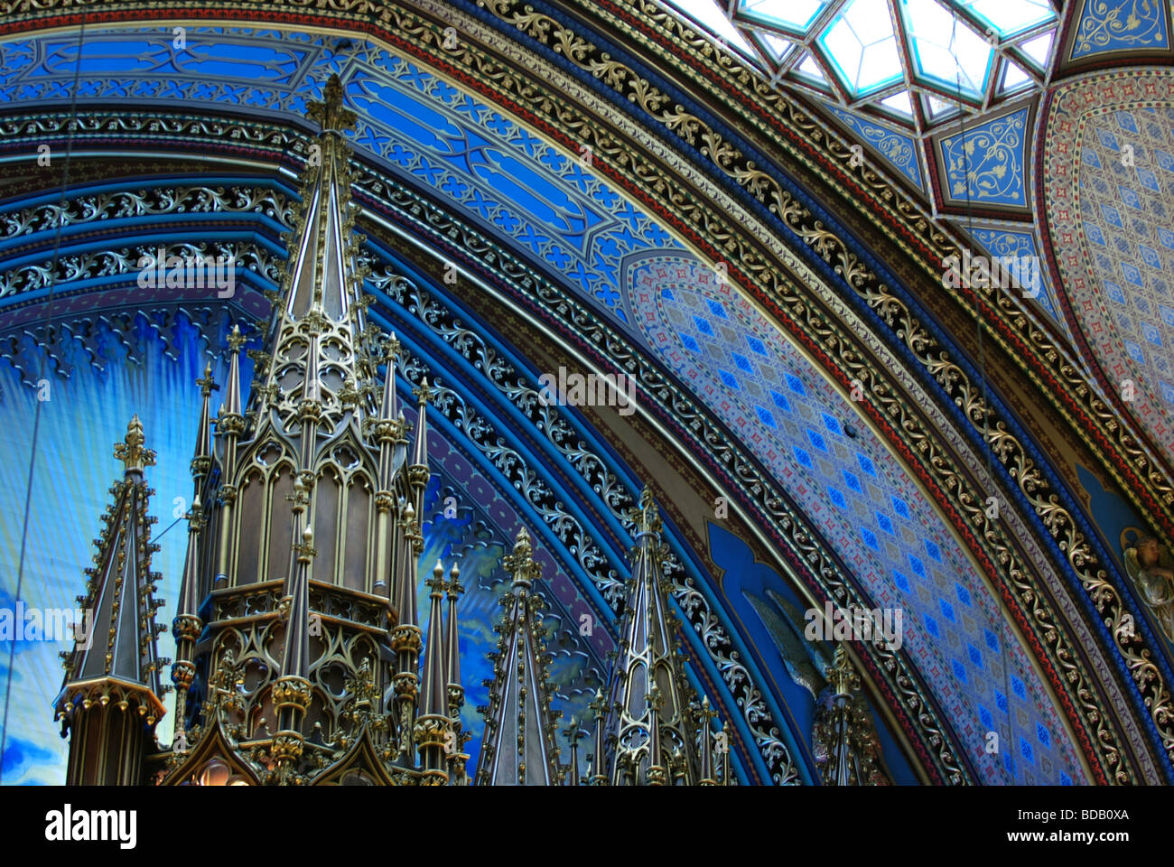 Notre Dam Basilica a Montreal, Canada Foto Stock