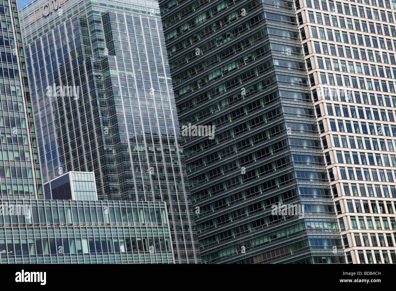 Banking edifici per uffici in Canada acqua a Heron Quays vicino a Canary Wharf Londra est s finanziaria distretto bancario Foto Stock