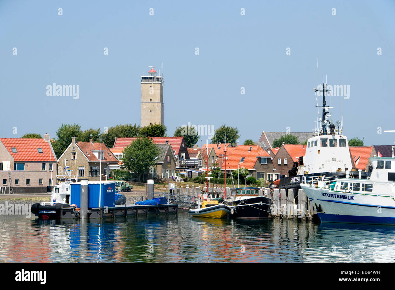 Terschelling Friesland Brandaris faro Borra Wadden Sea Porto Paesi Bassi Foto Stock