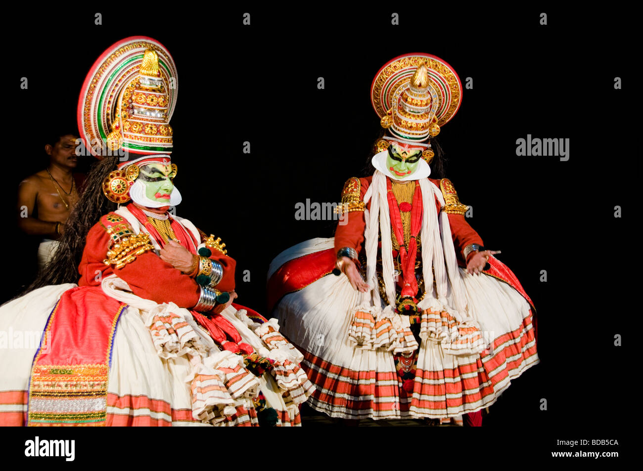 Danza indiana forma Kathakali play - Rugmangadhacharitham Foto Stock
