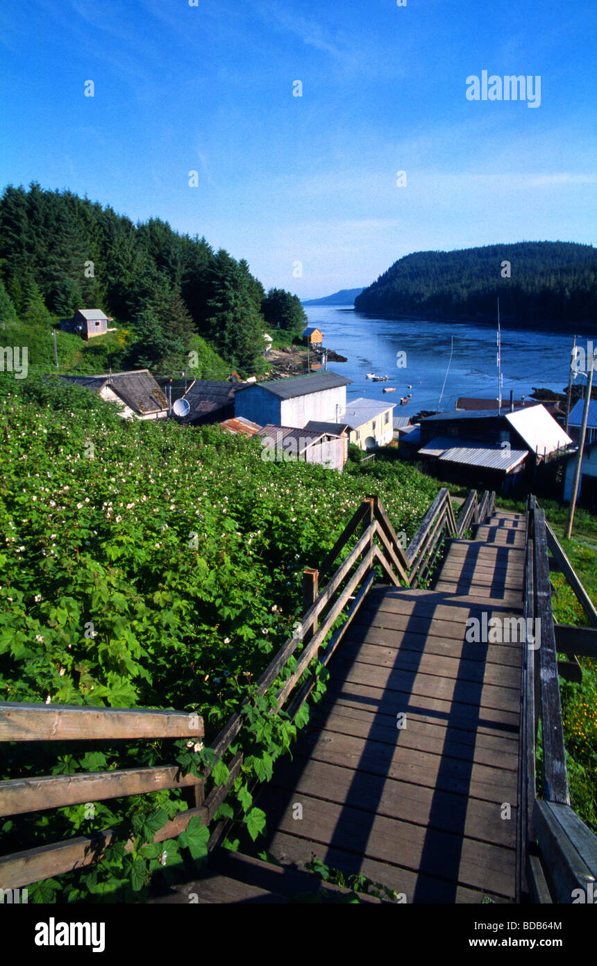 Nativo di villaggio in Alaska di Angoon su Admiralty Island Alaska USA Foto Stock