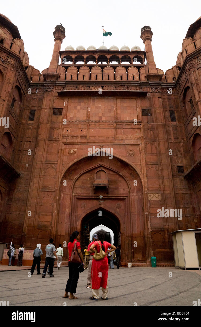 Lahore Gate del Red Fort di Delhi. India. Foto Stock