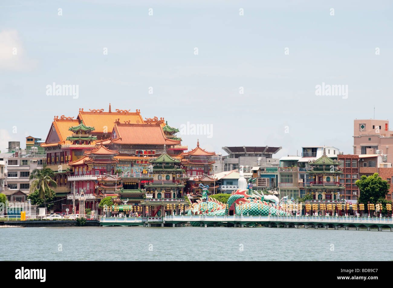 Primavera e autunno padiglioni, Lotus Pond, Kaohsiung, Taiwan Foto Stock