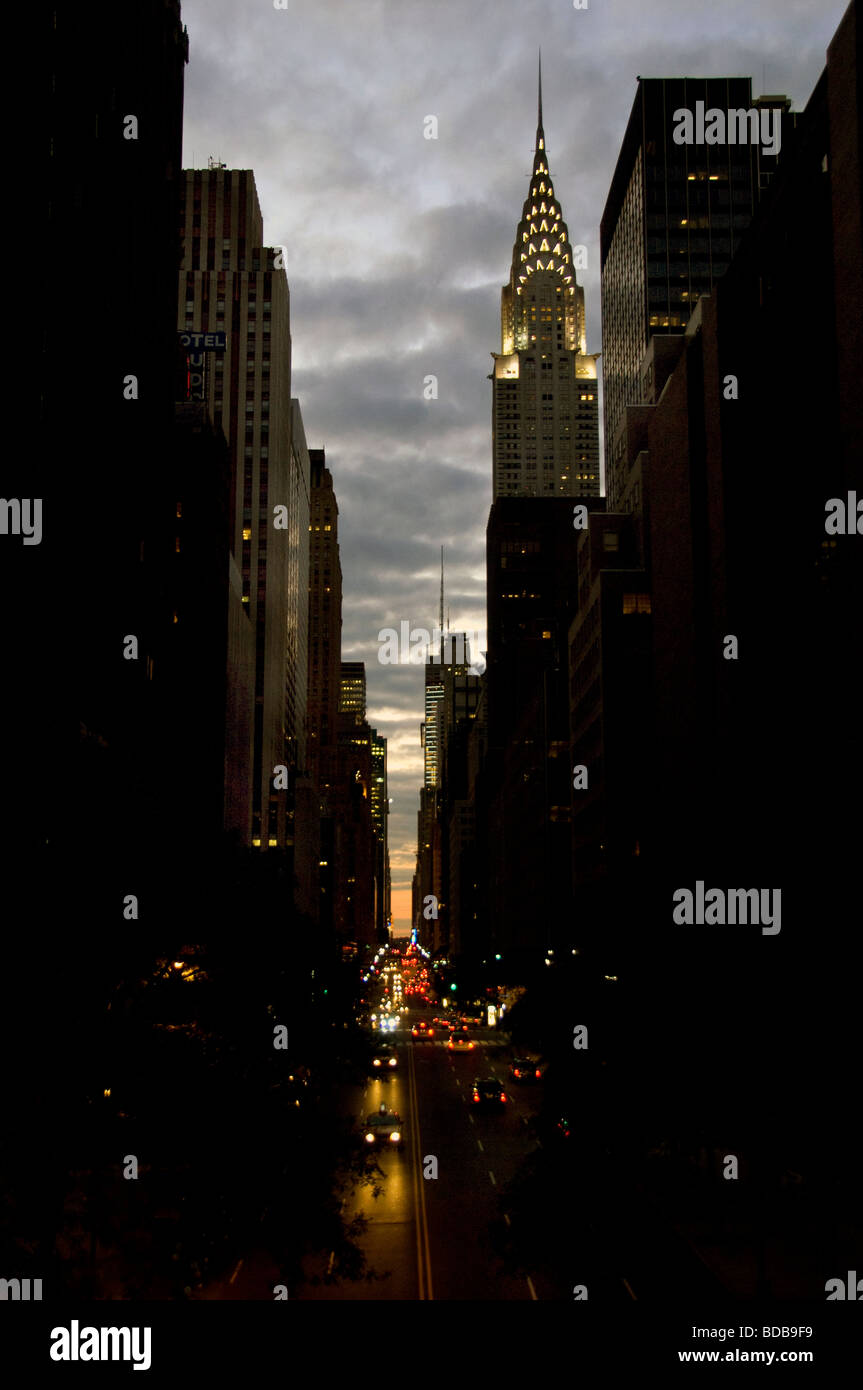 42Nd St in mid town Manhattan Foto Stock